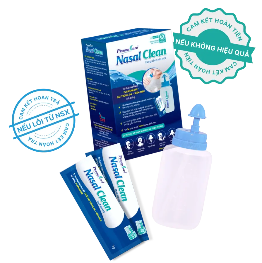 Bình và Muối PlasmaKare Nasal Clean